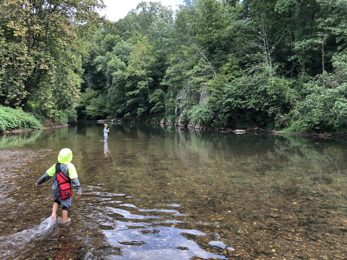 Fishing Barefoot, Like John-Boy - Casting Across